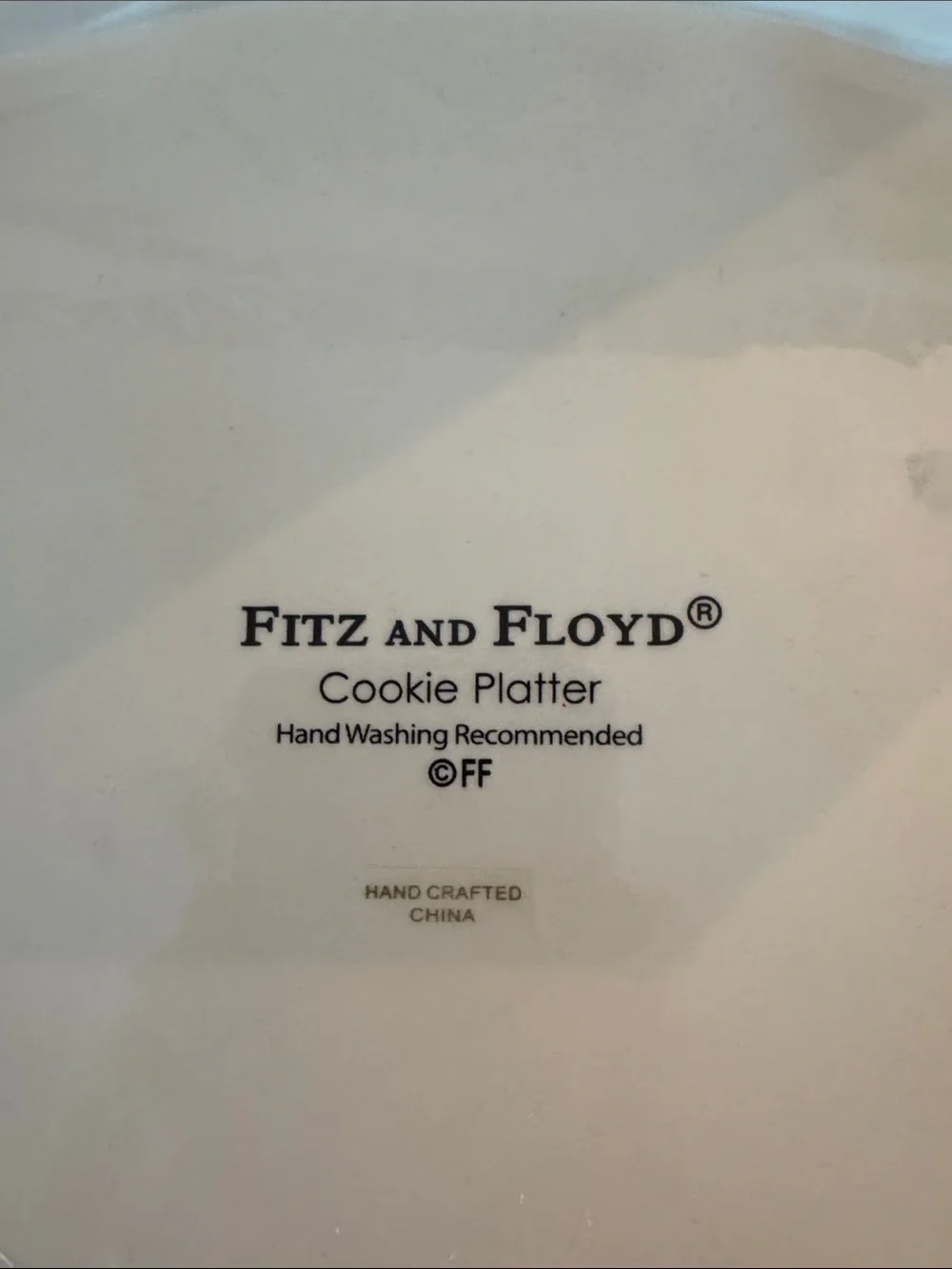 Fitz and Floyd Holiday Cookie Platter in Red, Ivory and Green